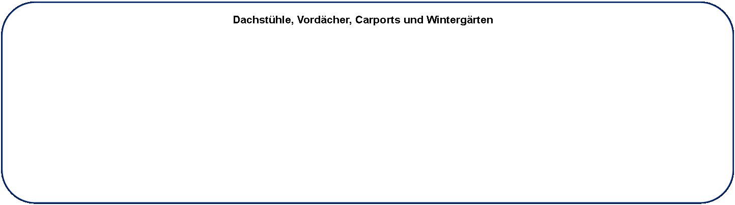 Rechteck: abgerundete Ecken: Dachst�hle, Vord�cher, Carports und Winterg�rten	